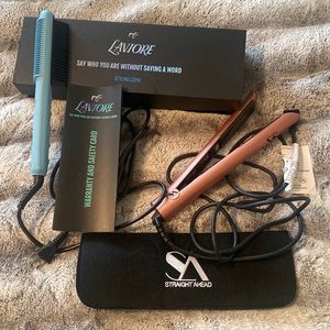 2 hair styling tools dryer/curler and flat iron